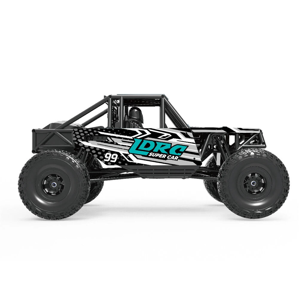 LDRC 18499 1/18 4WD Ready to Run Rock Crawler with Pipe Rack and LED Lights
