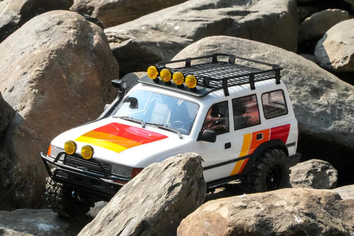 FairRC FCX10 1/10 Toyota LC80 Tri-Color Mod RS – Scale Trail Crawler with Custom Tri-Color Styling