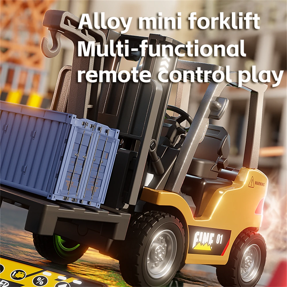 TRASPED HG-4-243 Ready to Run 1/64 2.4G Mini RC Alloy Forklift with App Control and LED Lights