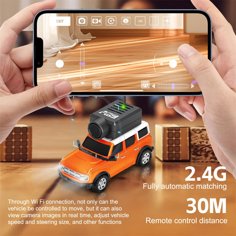 Wltoys 6405-C 1/64 FPV Drift Car – RWD, WiFi Camera, Micro Scale, Ready to Run
