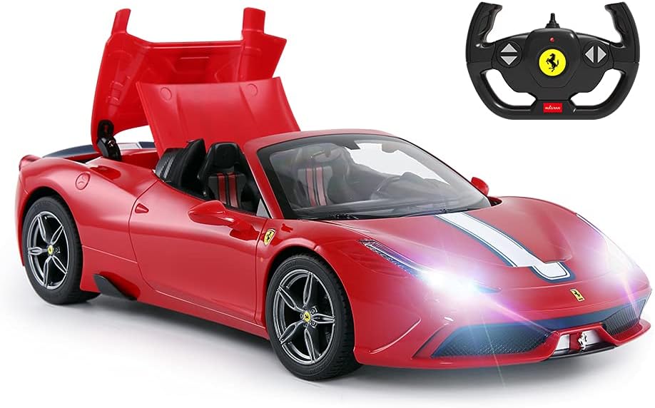 RASTAR 1/14 Scale Ferrari 458 Speciale A RTR RC Car – Licensed, Convertible Roof