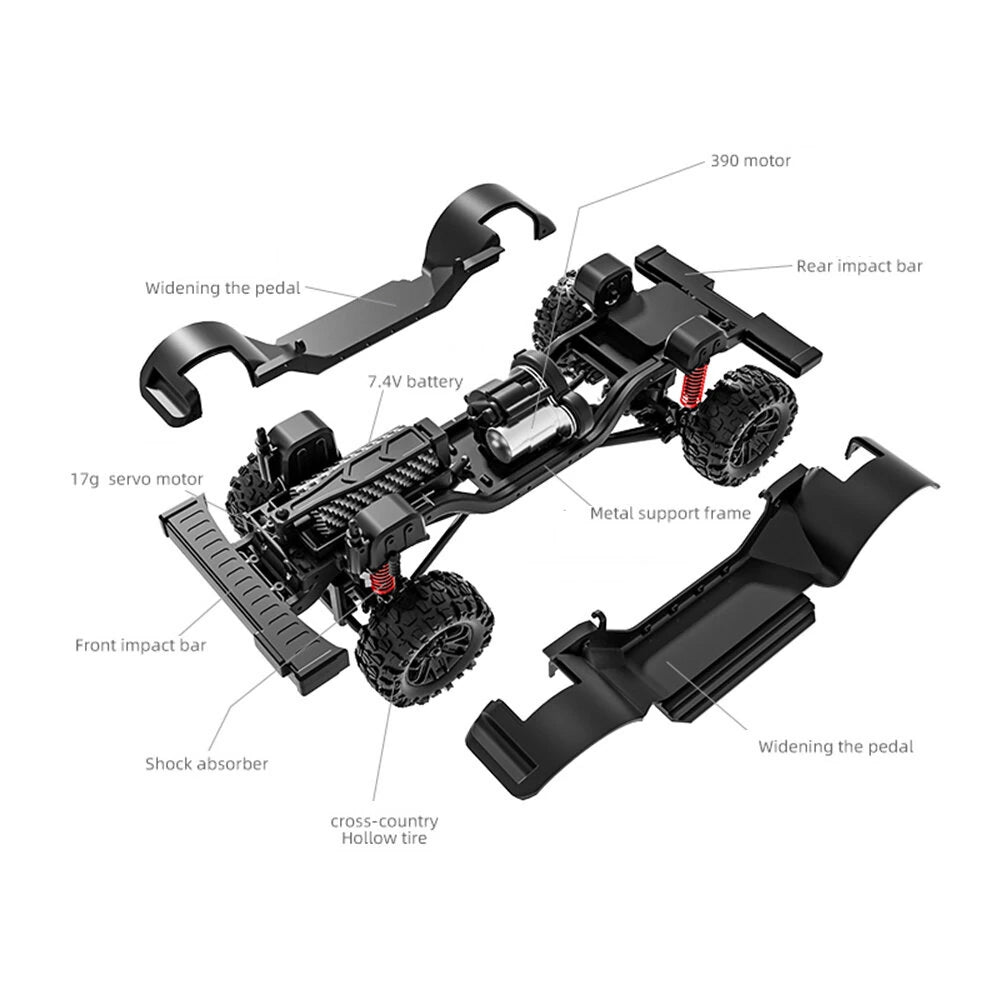 SHAMOGUI DG92 1/12 4WD Ready to Run Off-Road Climbing Truck with LED Lights