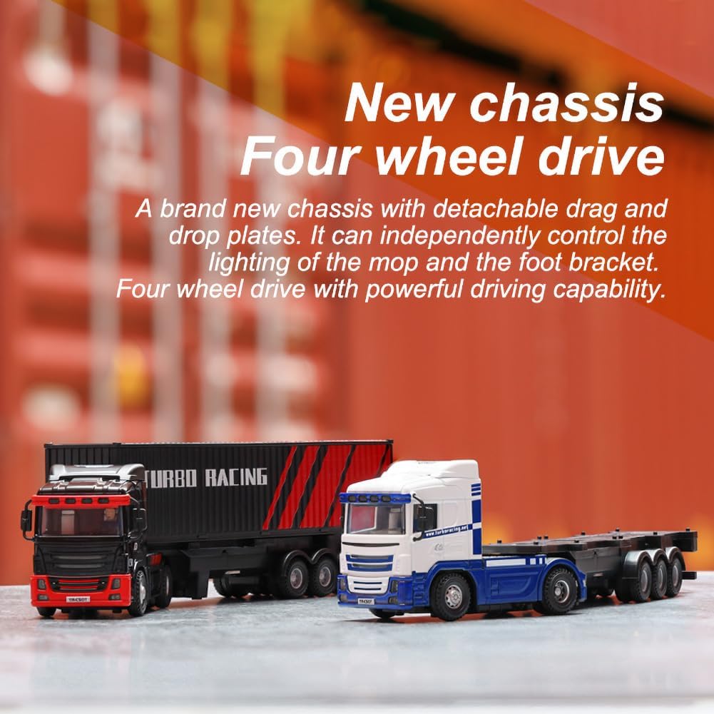 Turbo Racing C50 1:76 4WD Ready to Run Micro Tractor Truck with Trailer