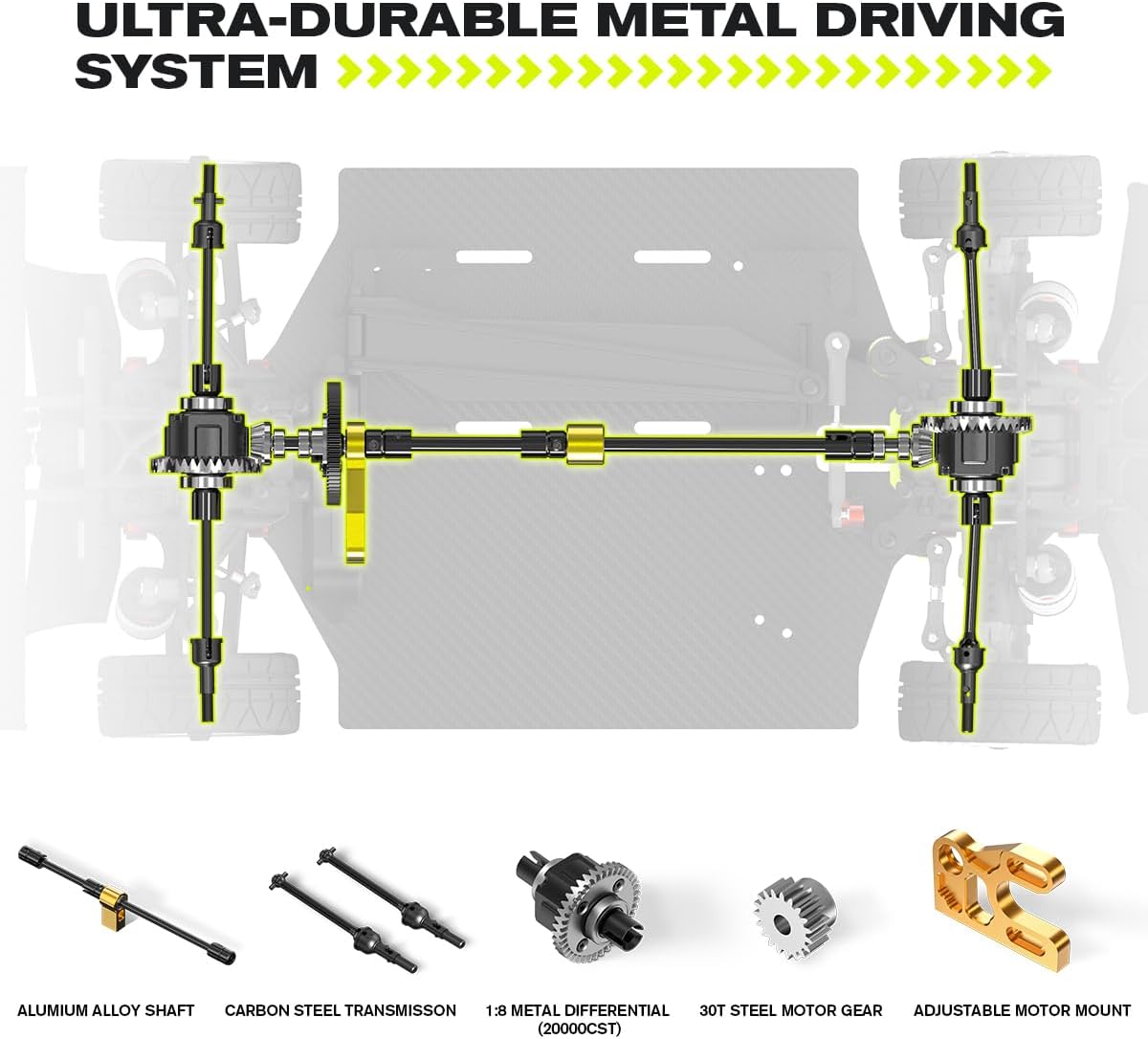AMORIL AK-787 1/10 4WD Ready to Run Brushless RC Drift Car with LED Lights