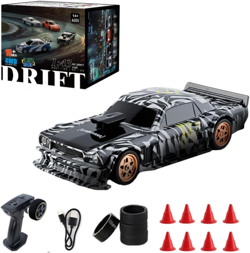 1/43 Mini RC Drift Car with Gyro RTR 4WD Electric Racing Car