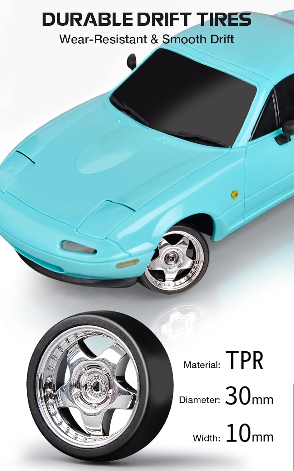 ARRIS LD1804 1/18 Mazda MX-5 RWD Mini RC Drift Car with Gyro and LED Lights