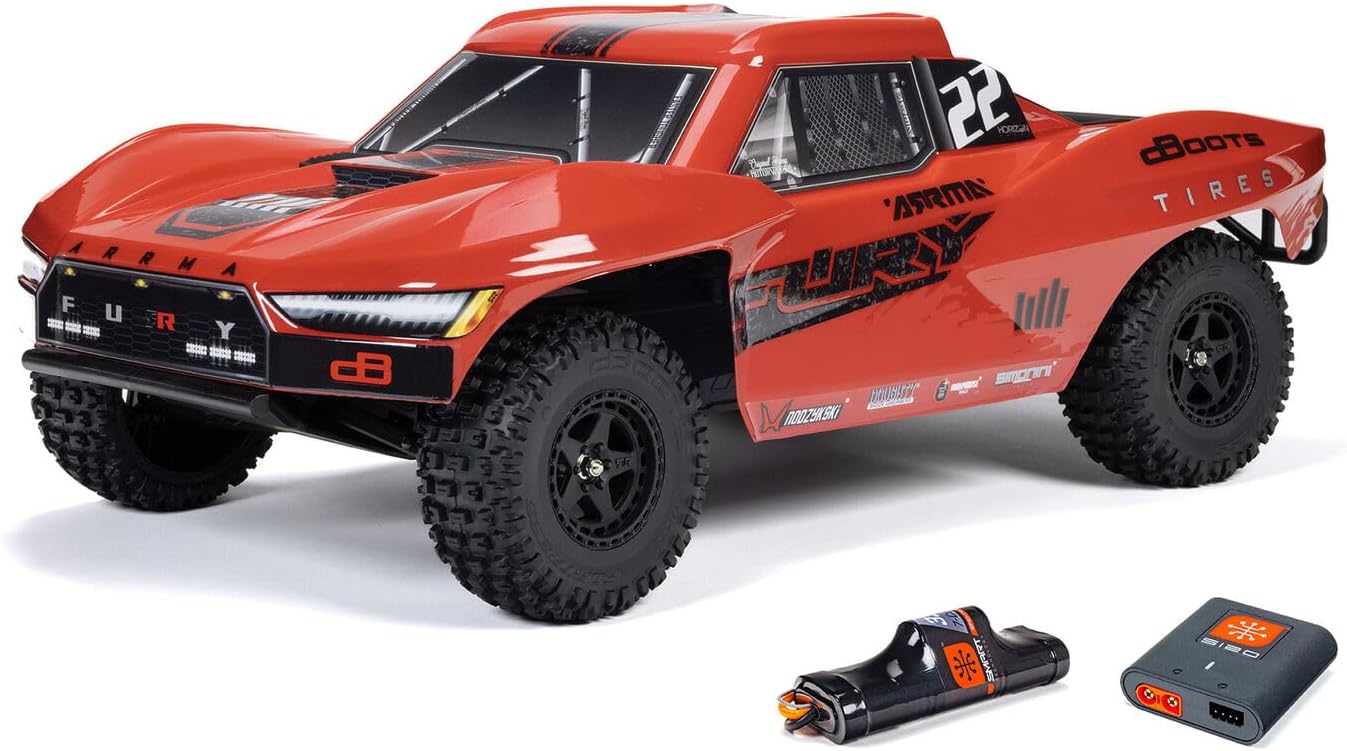 ARRMA Fury MEGA 550 2WD 1/10 Ready to Run Short Course Truck with Battery and Charger