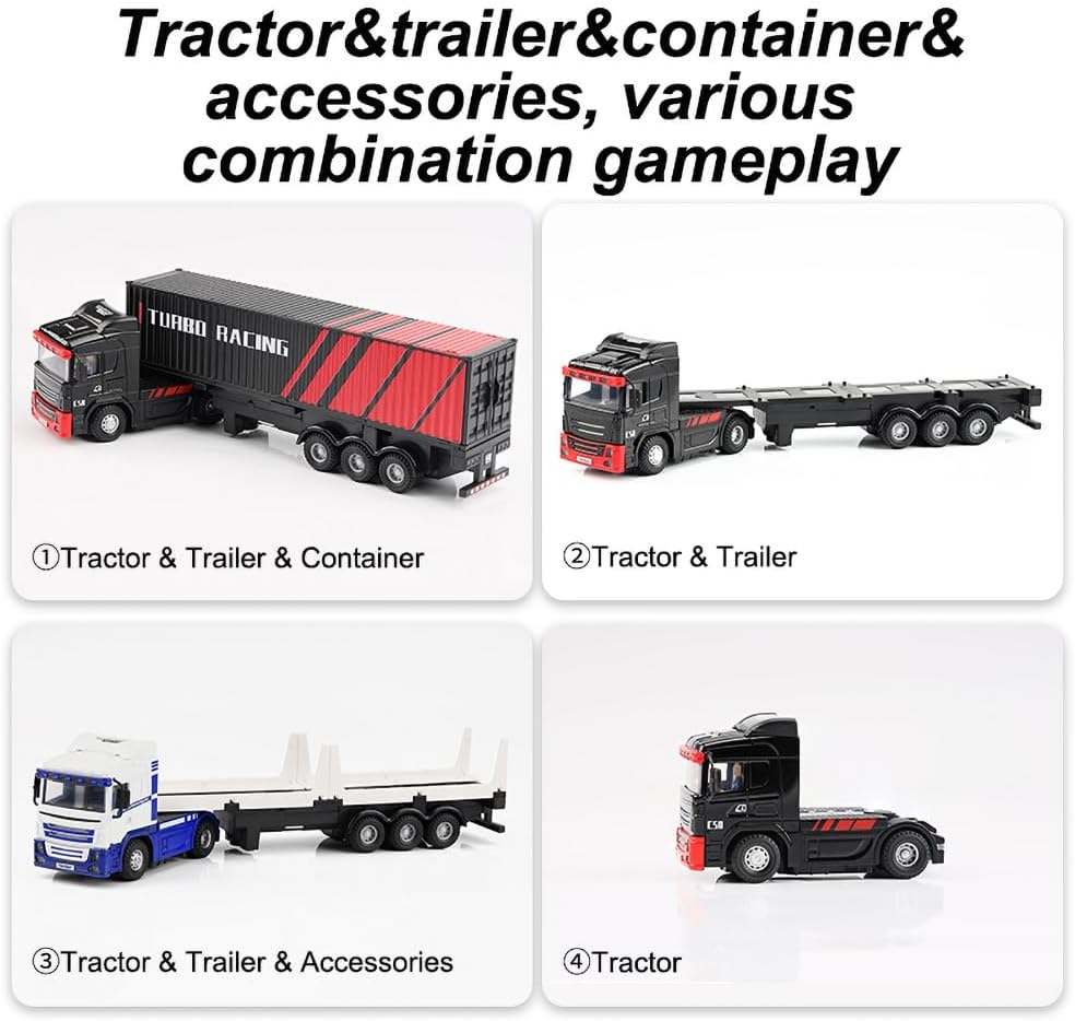 Turbo Racing C50 1:76 4WD Ready to Run Micro Tractor Truck with Trailer