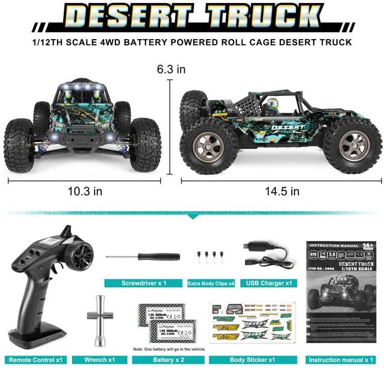 HAIBOXING 2995 1:12 Scale 4WD Off-Road RC Buggy – High-Speed Remote Control Truck