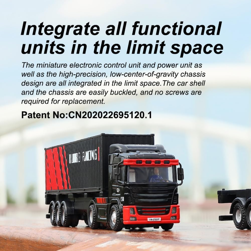 Turbo Racing C50 1:76 4WD Ready to Run Micro Tractor Truck with Trailer
