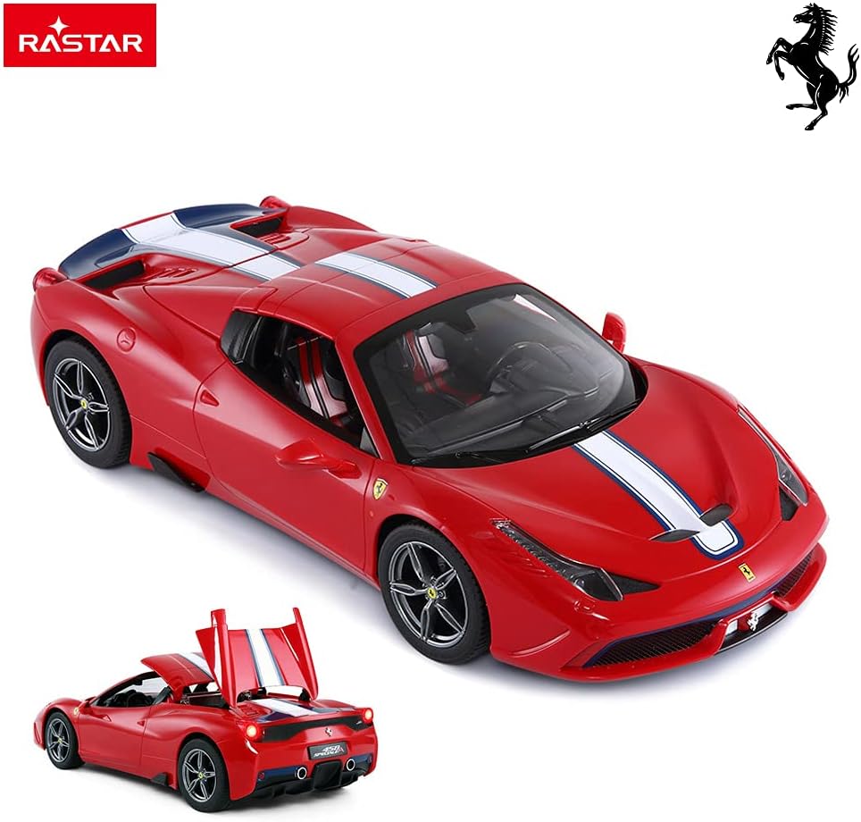 RASTAR 1/14 Scale Ferrari 458 Speciale A RTR RC Car – Licensed, Convertible Roof