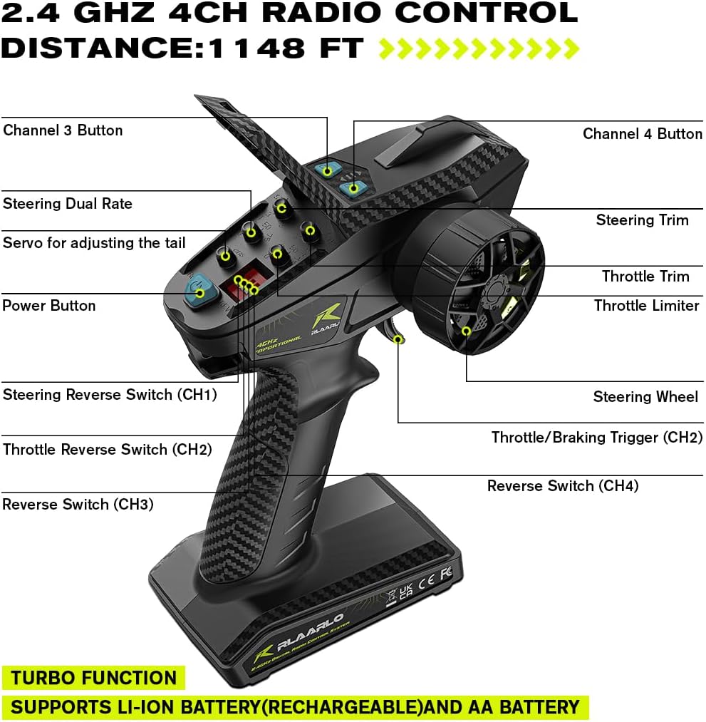 AMORIL AK-787 1/10 4WD Ready to Run Brushless RC Drift Car with LED Lights