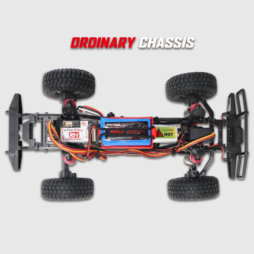 Remo Hobby 1893-SL 1/18 4WD Ready to Run Rock Crawler with LED Lights