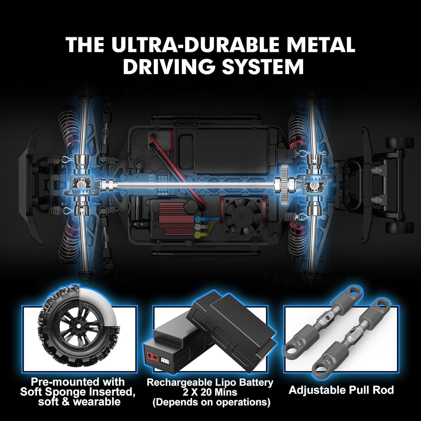 HYPER GO H16BM 1/16 Brushless Off-Road RC Truck – 4WD High-Speed Remote Control Car