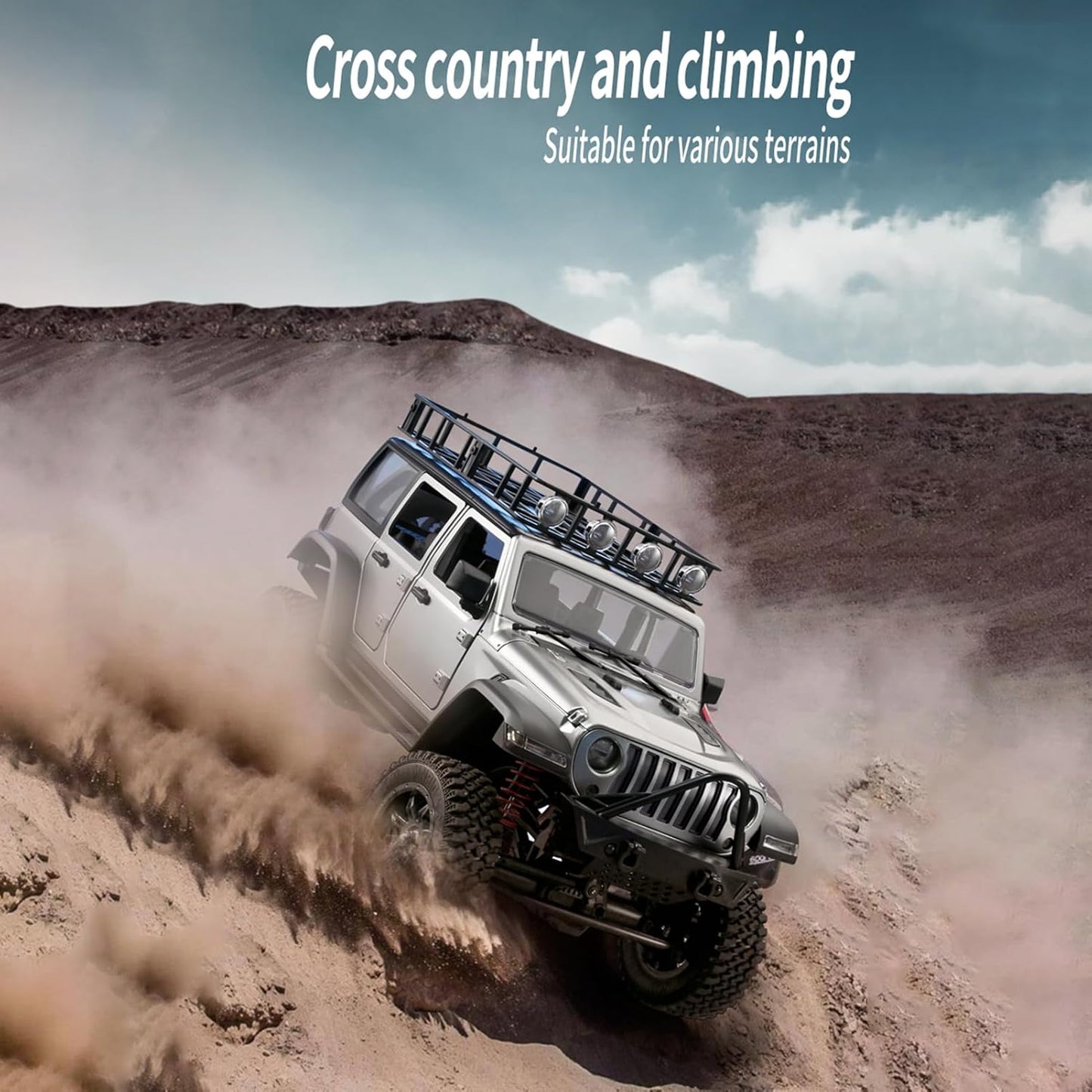 GoolRC 1/12 Scale 4WD All-Terrain RC Rock Crawler with Lights