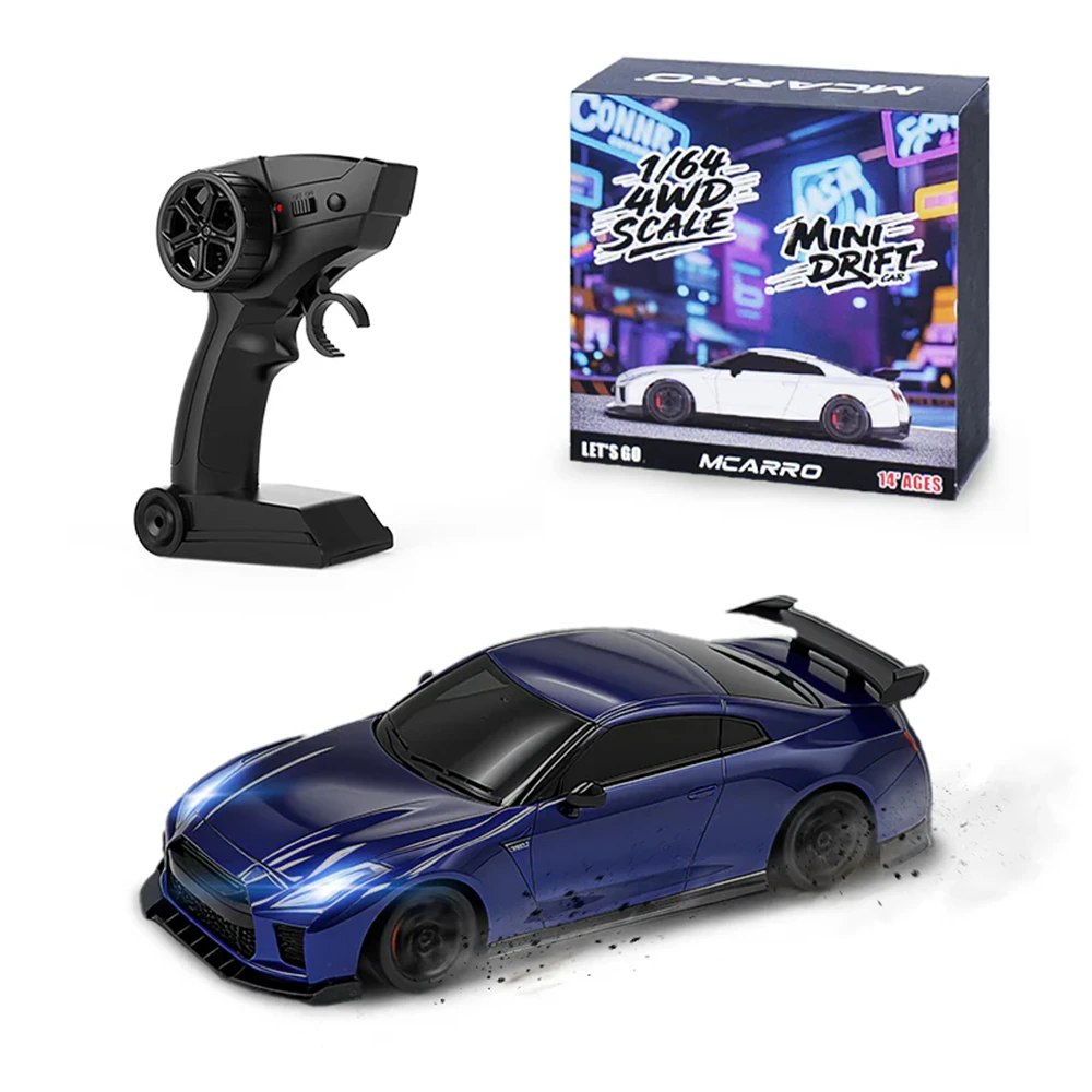 MCARRO MC061 1/64 Scale 4WD Mini Drift RC Car – Ready to Run, LED Lights