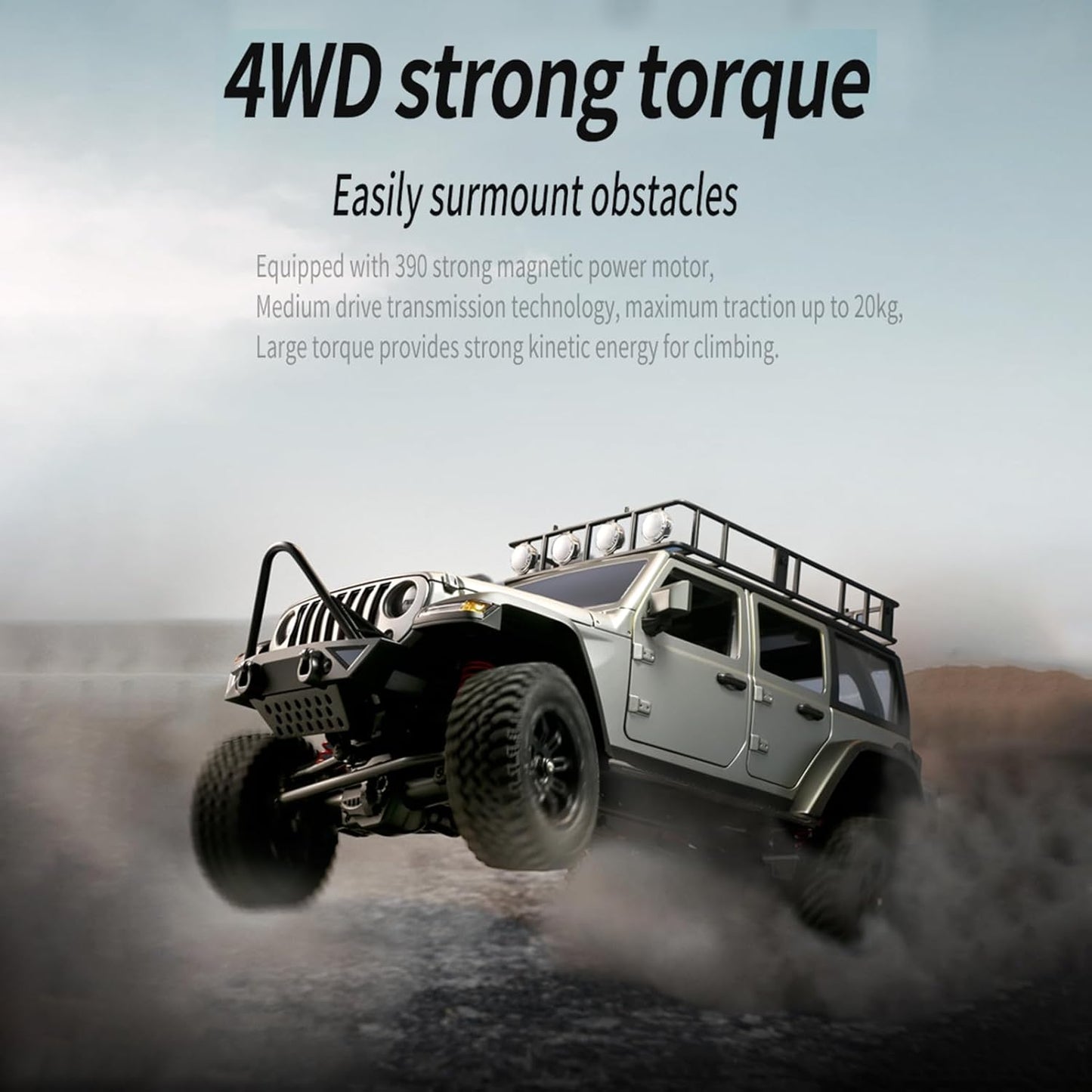 GoolRC 1/12 Scale 4WD All-Terrain RC Rock Crawler with Lights