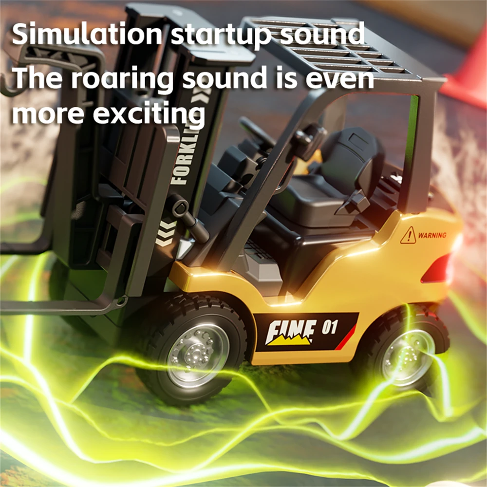 TRASPED HG-4-243 Ready to Run 1/64 2.4G Mini RC Alloy Forklift with App Control and LED Lights