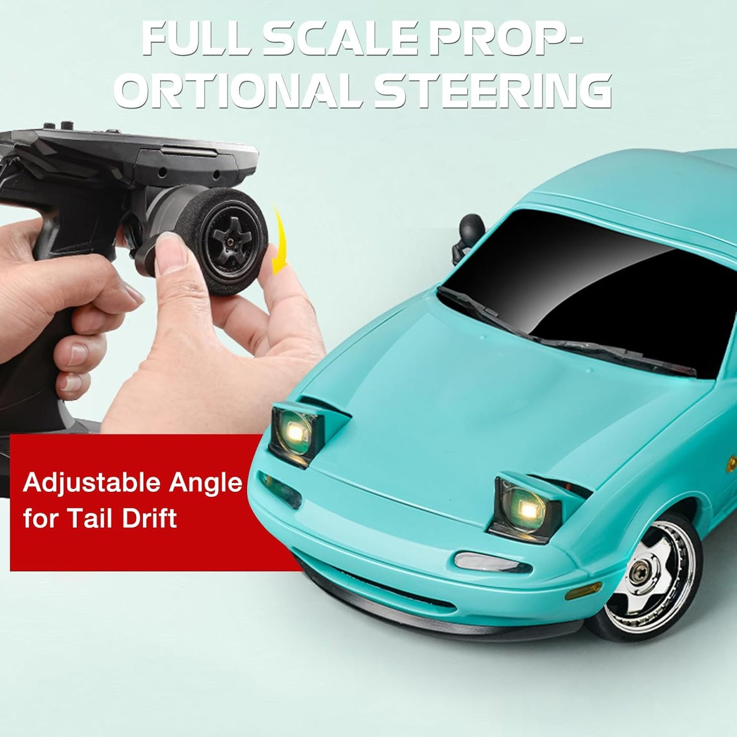 ARRIS LD1804 1/18 Mazda MX-5 RWD Mini RC Drift Car with Gyro and LED Lights