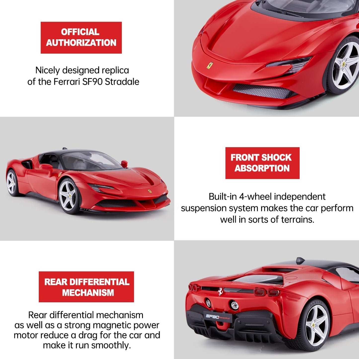 RASTAR 1/14 Ferrari SF90 Stradale RTR Remote Control Supercar