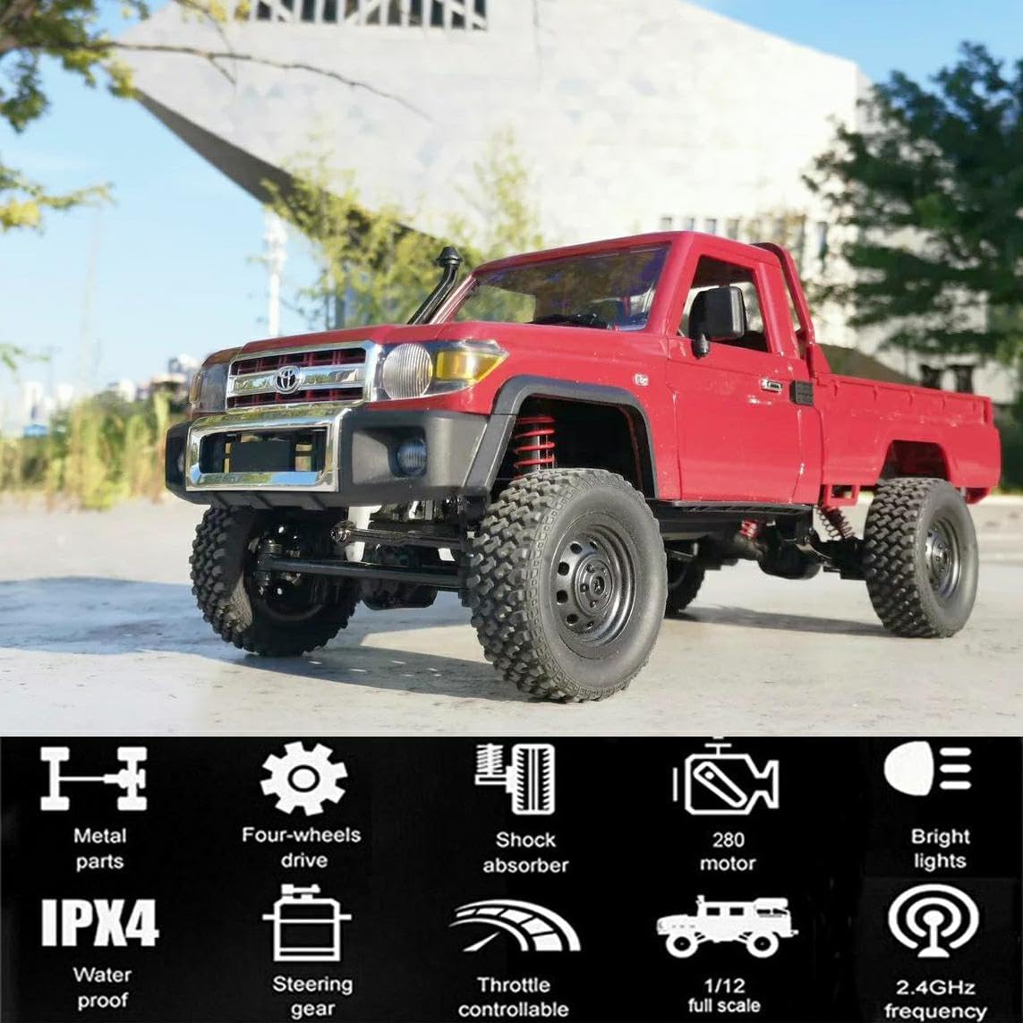 WPLDEWAN 1/12 Scale Toyota Land Cruiser MN82 4WD RC Rock Crawler