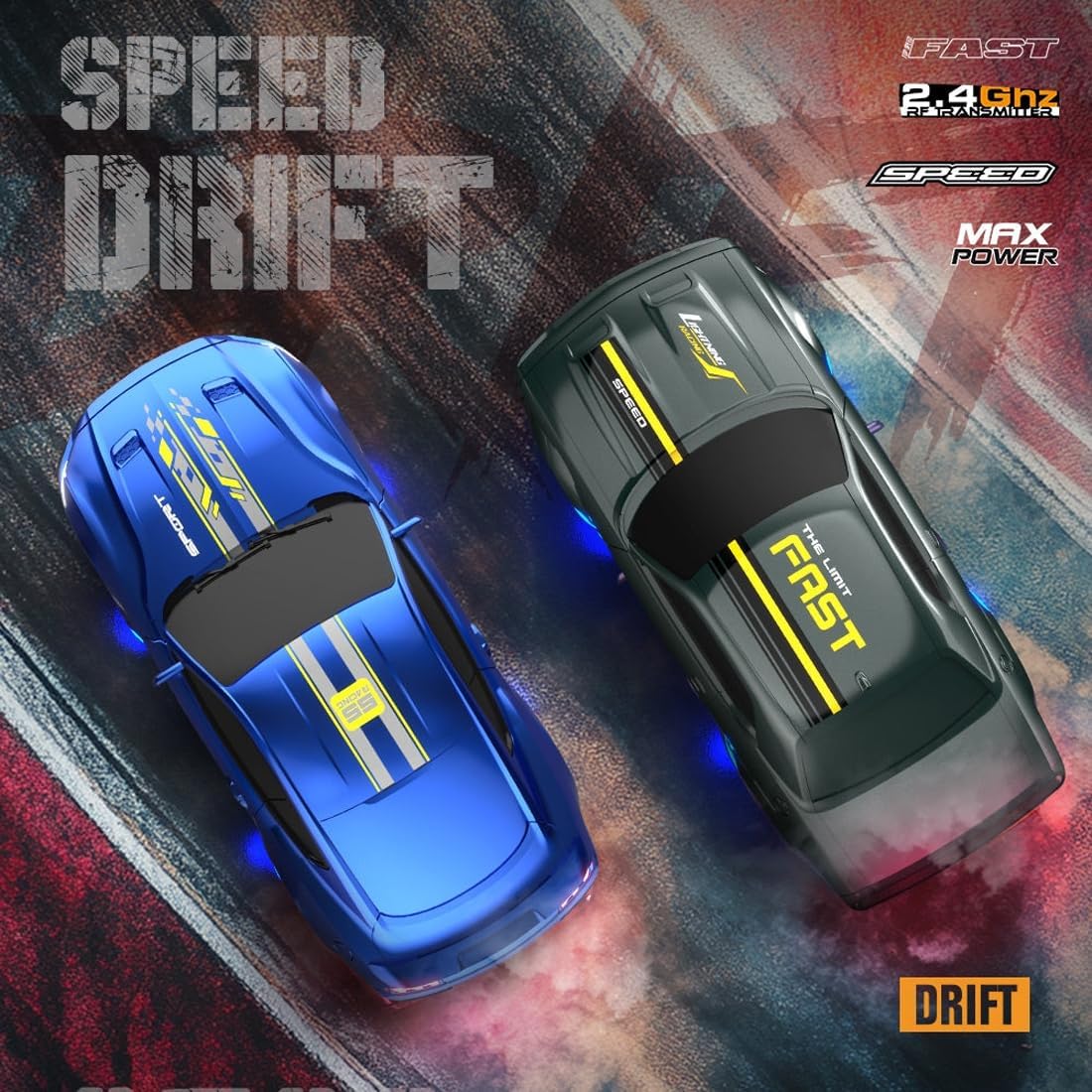 1:43 4WD Full Proportional Ready to Run Drift RC Car, Ford Mustang-Inspired