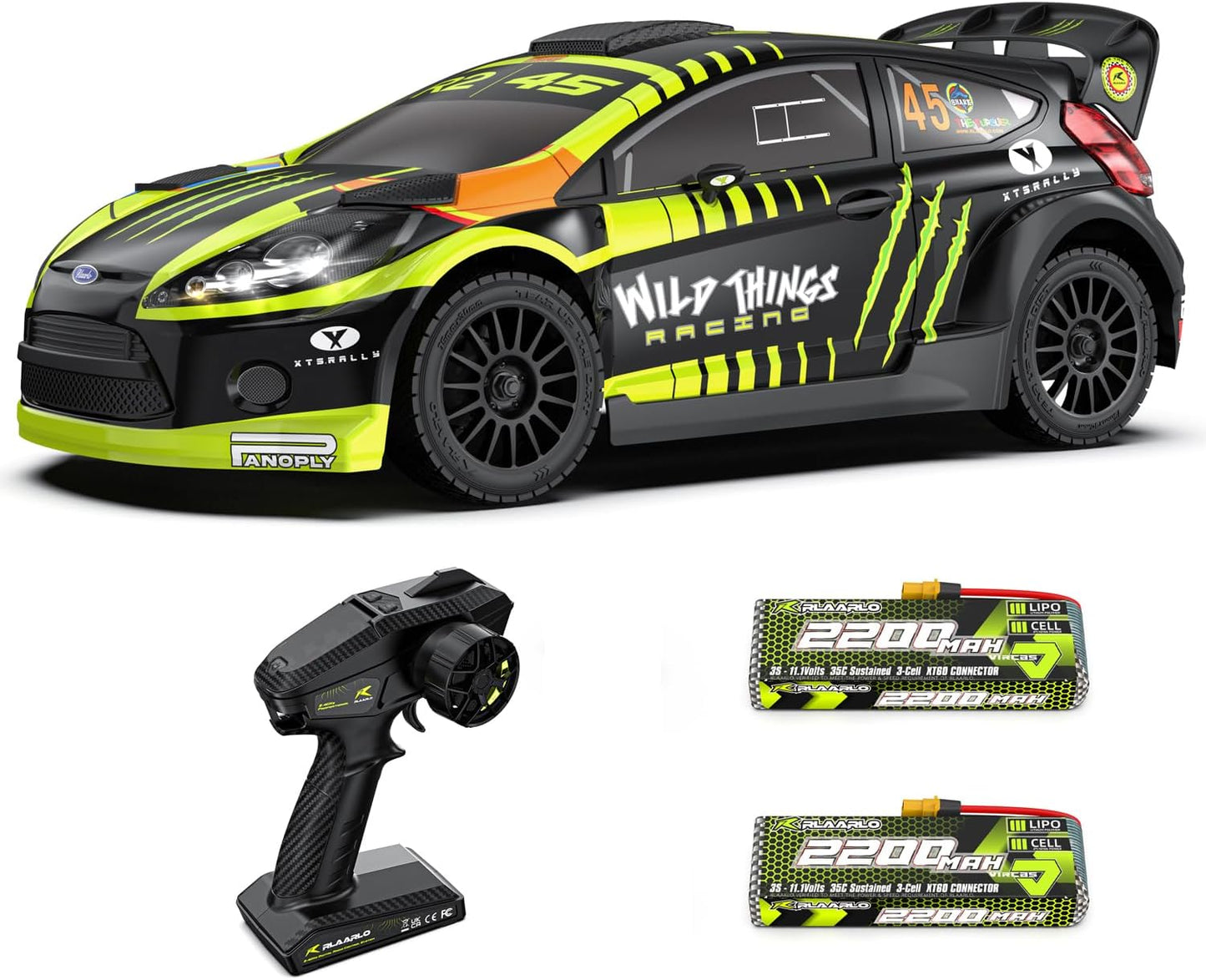 CROBOLL 1/10 4WD Ready to Run Brushless RC Drift Car with 3S 2200mAh Battery
