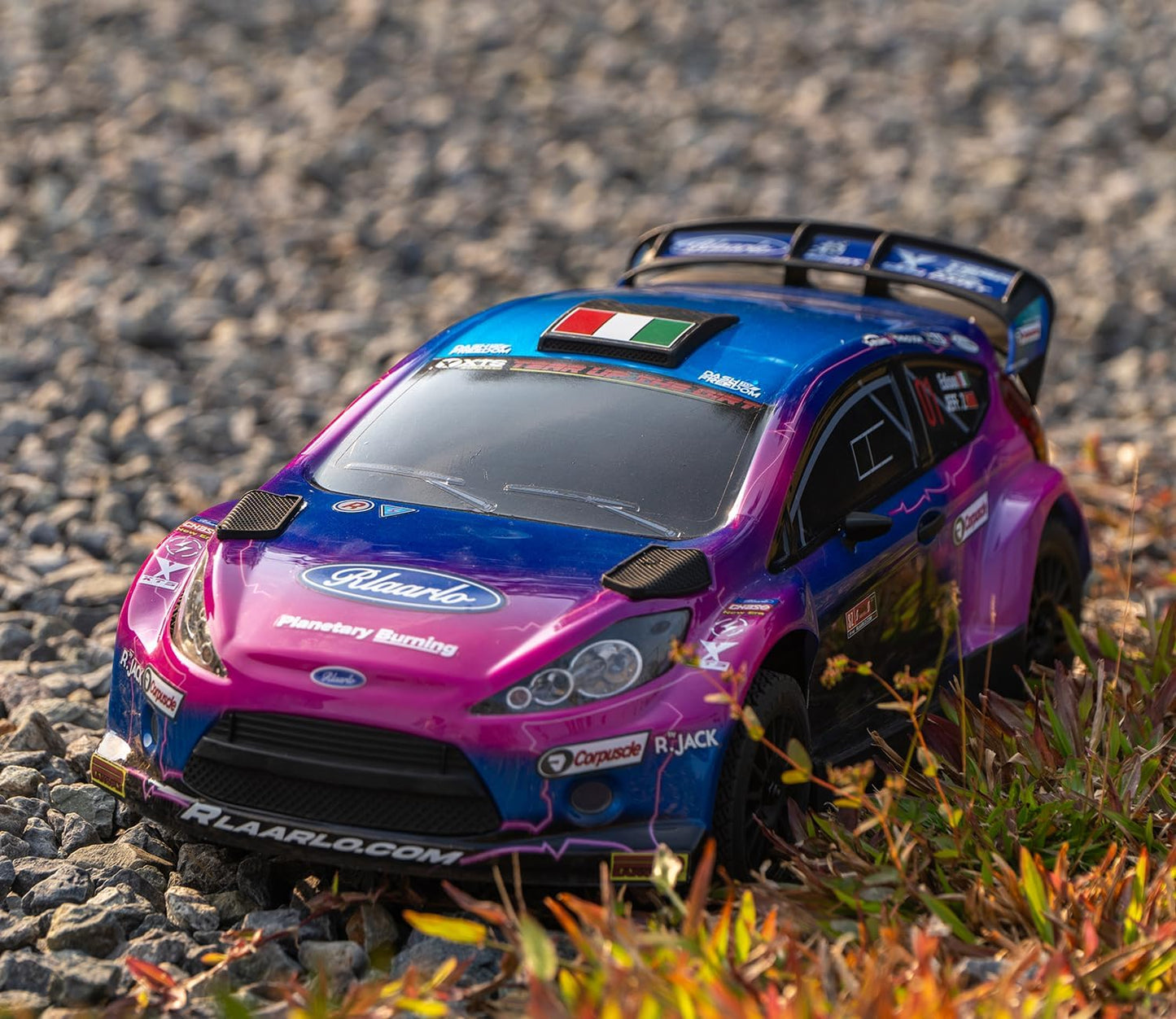 CROBOLL RLAARLO 1/10 4WD Brushless RC Drift Car in Purple with Gyro