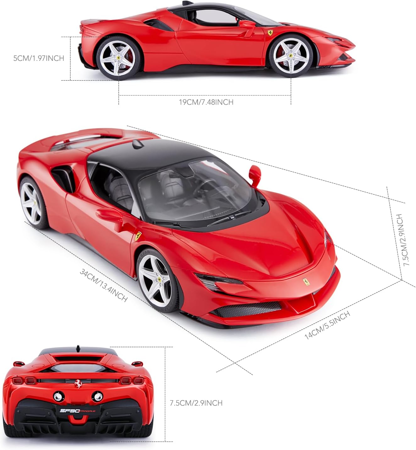 RASTAR 1/14 Ferrari SF90 Stradale RTR Remote Control Supercar