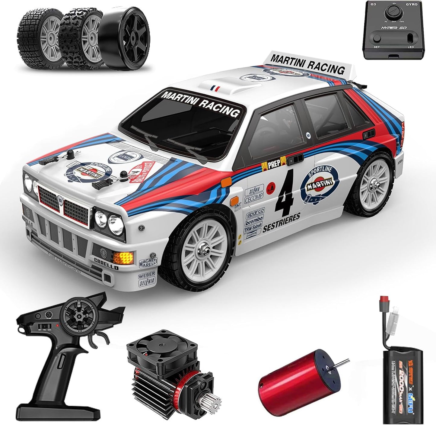 MJX Hyper Go 14301 1/14 Brushless All-Road RC Car, Lancia Delta Integrale-Inspired