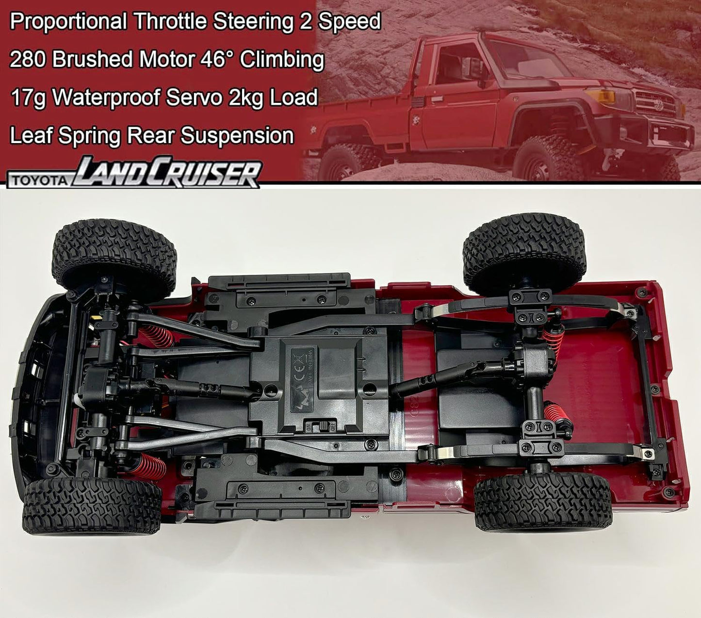 WPLDEWAN 1/12 Scale Toyota Land Cruiser MN82 4WD RC Rock Crawler