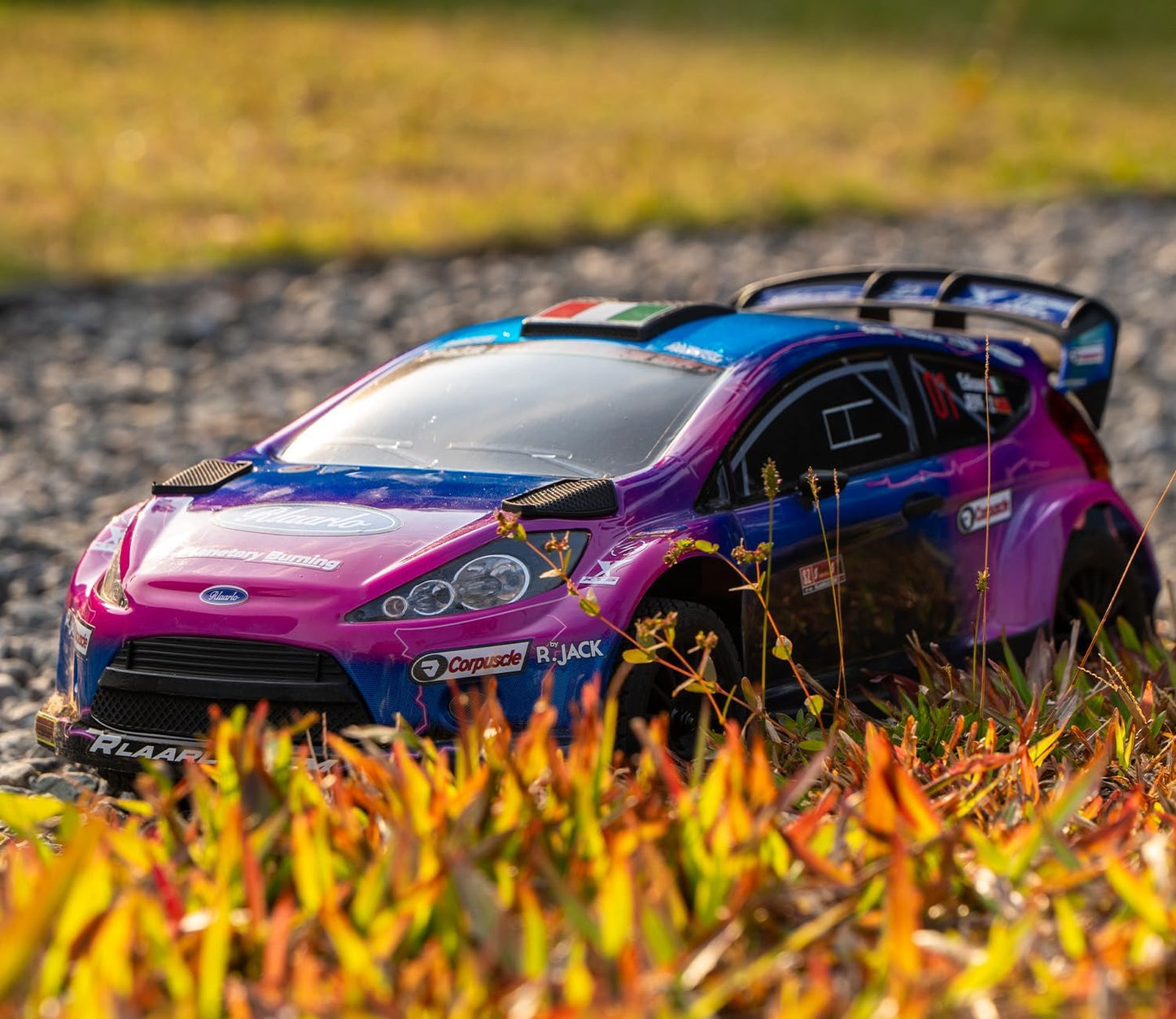 CROBOLL RLAARLO 1/10 4WD Brushless RC Drift Car in Purple with Gyro