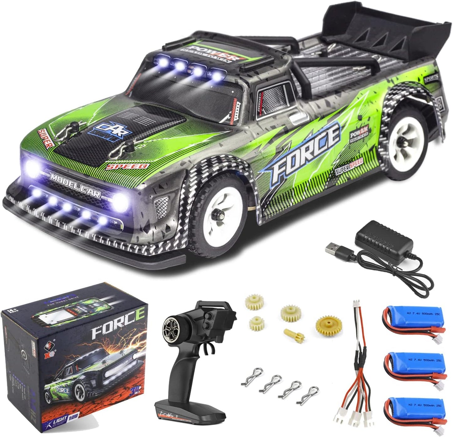 WLtoys 284131 1/28 4WD RTR Micro RC Drift Car with LED Lights