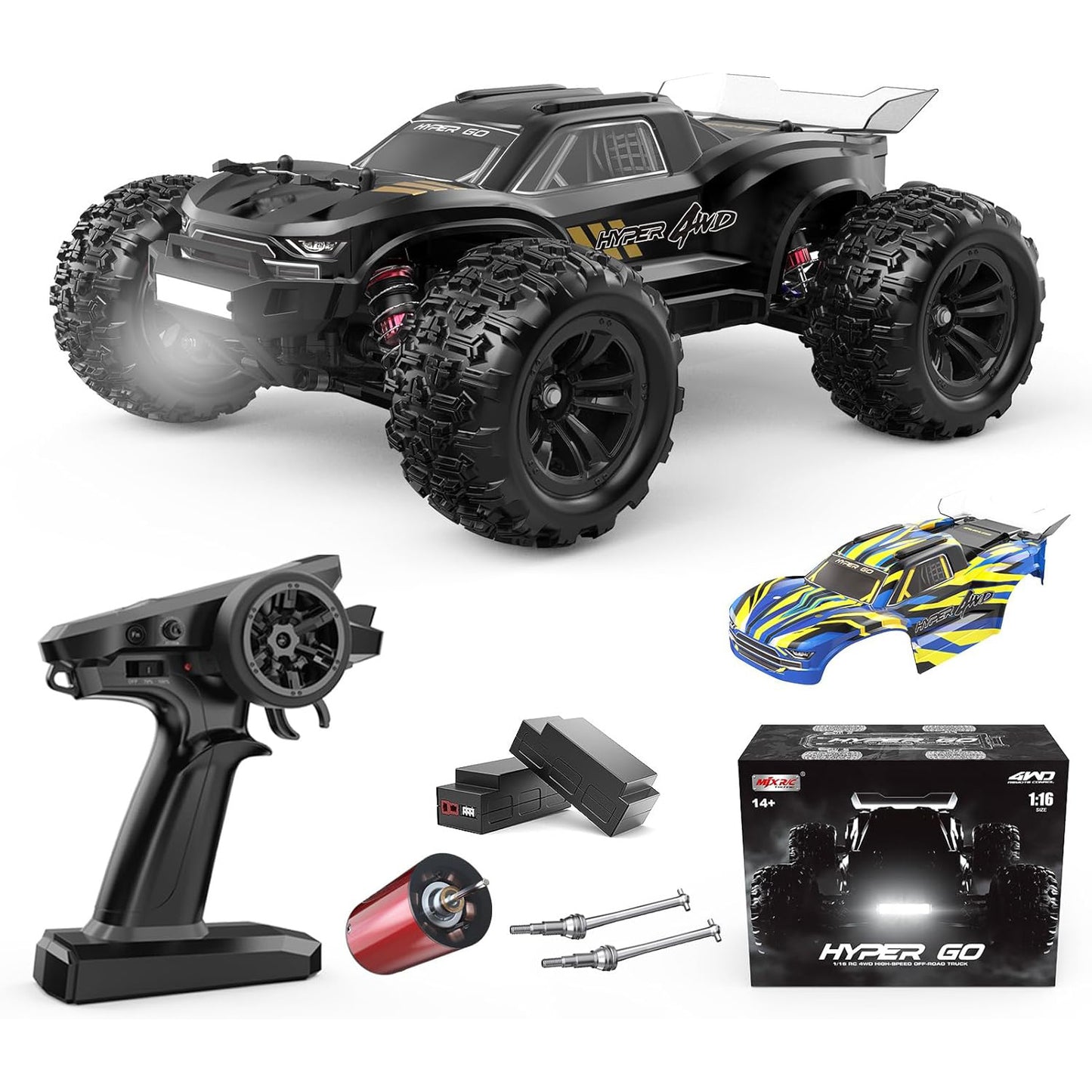 HYPER GO H16BM 1/16 Brushless Off-Road RC Truck – 4WD High-Speed Remote Control Car