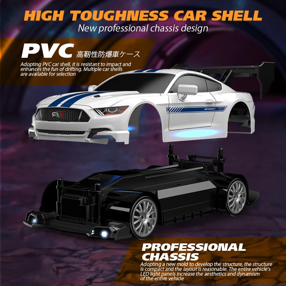 ENOZE 8601/8602 1/24 4WD Ready-to-Run RC Drift Car GTR with LED Lights