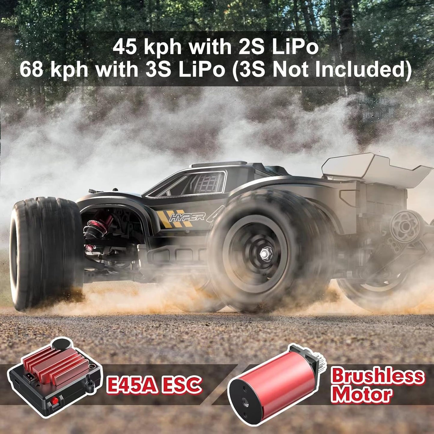 HYPER GO H16BM 1/16 Brushless Off-Road RC Truck – 4WD High-Speed Remote Control Car