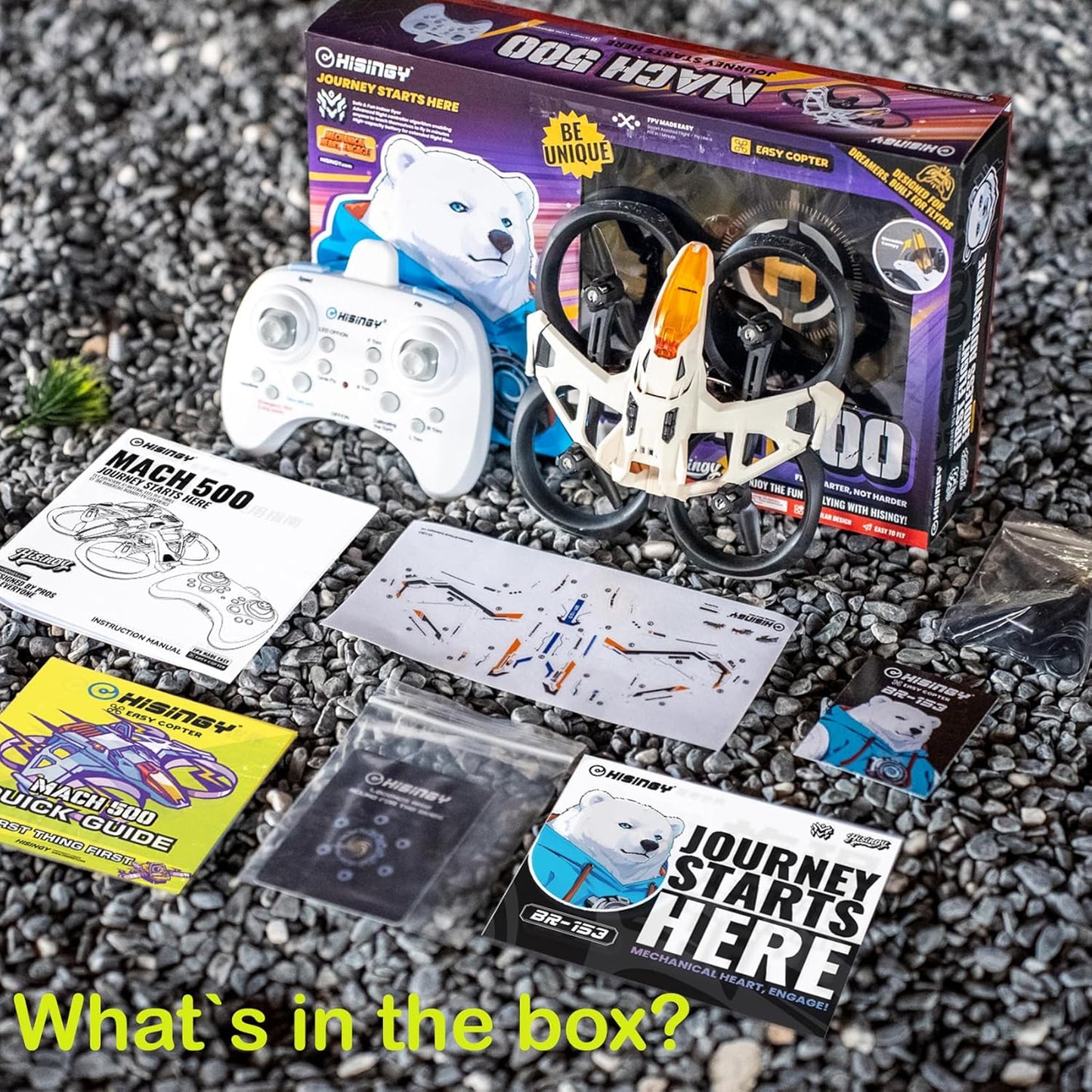 HISINGY Mach 500 Mini Drone – Optical Flow, LED Lights, Beginner Friendly