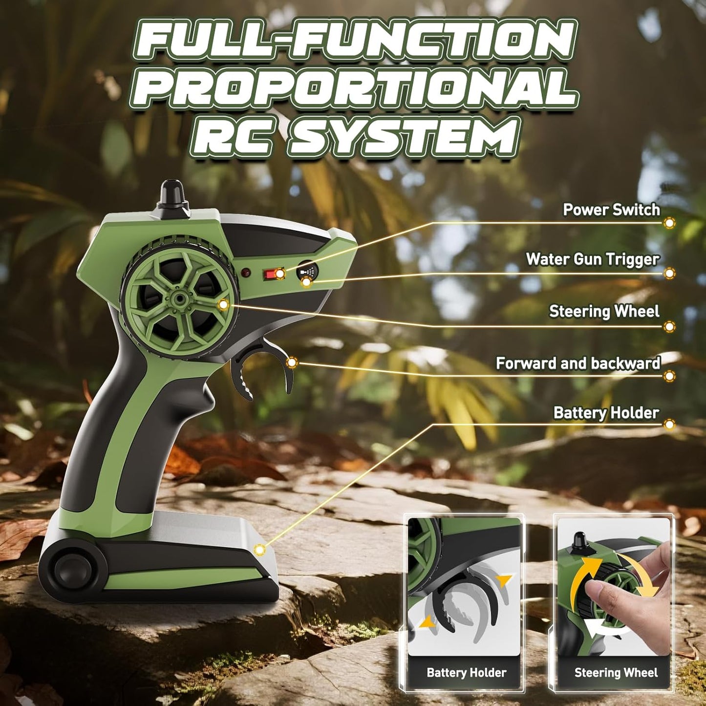 UFOLED 1/18 Amphibious Waterproof Monster Truck – 4WD Ready-to-Run