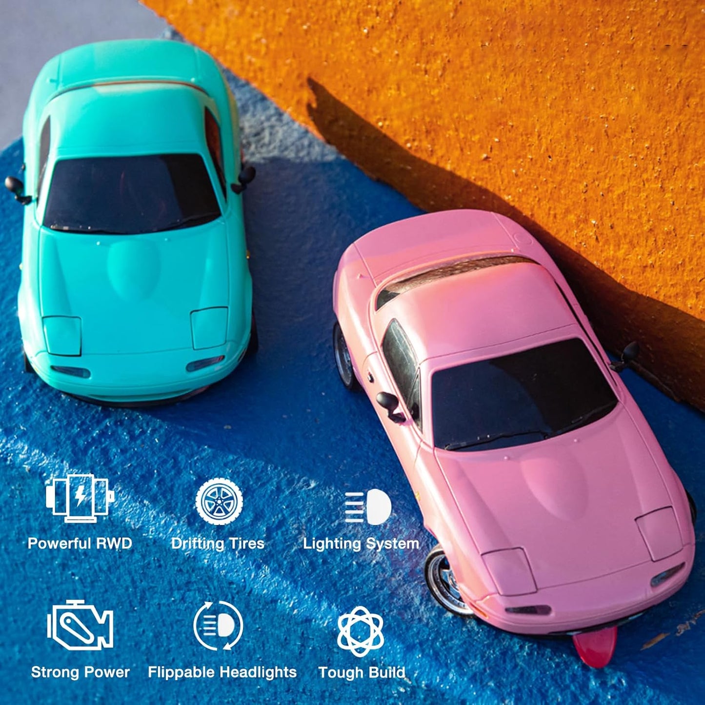ARRIS LD1804 1/18 Mazda MX-5 RWD Mini RC Drift Car with Gyro and LED Lights