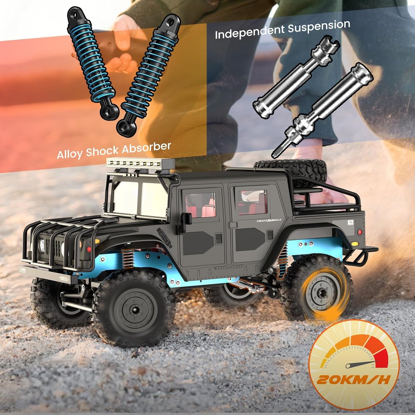 SIMREX 1/12 Scale 4WD All-Terrain RC Off-Road Truck