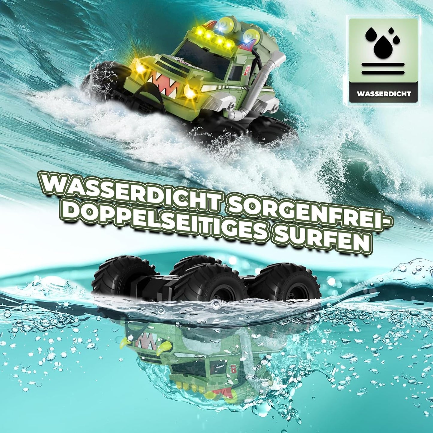 UFOLED 1/18 Amphibious Waterproof Monster Truck – 4WD Ready-to-Run