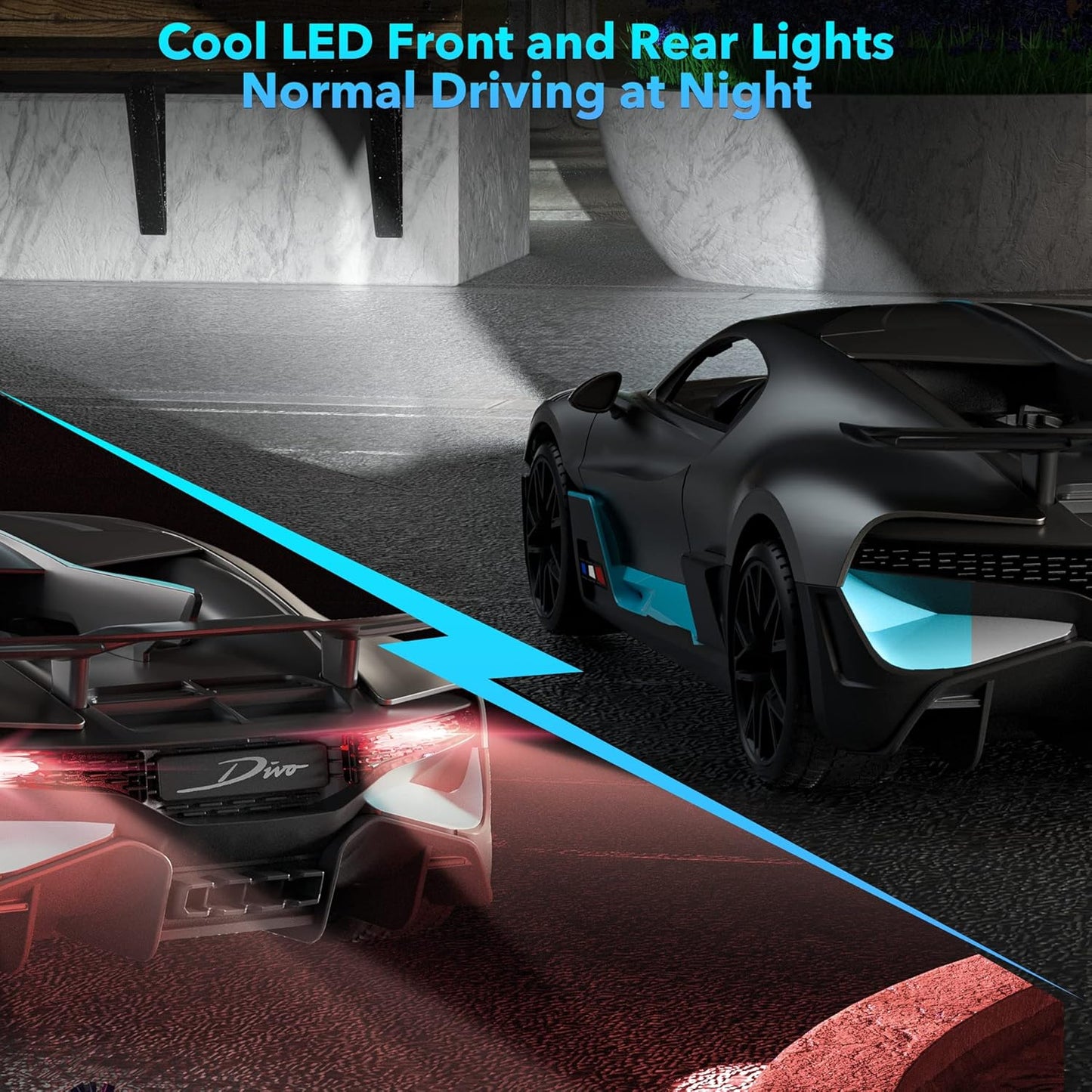 MIEBELY 1/12 Bugatti Divo 2WD RC Car with Lights