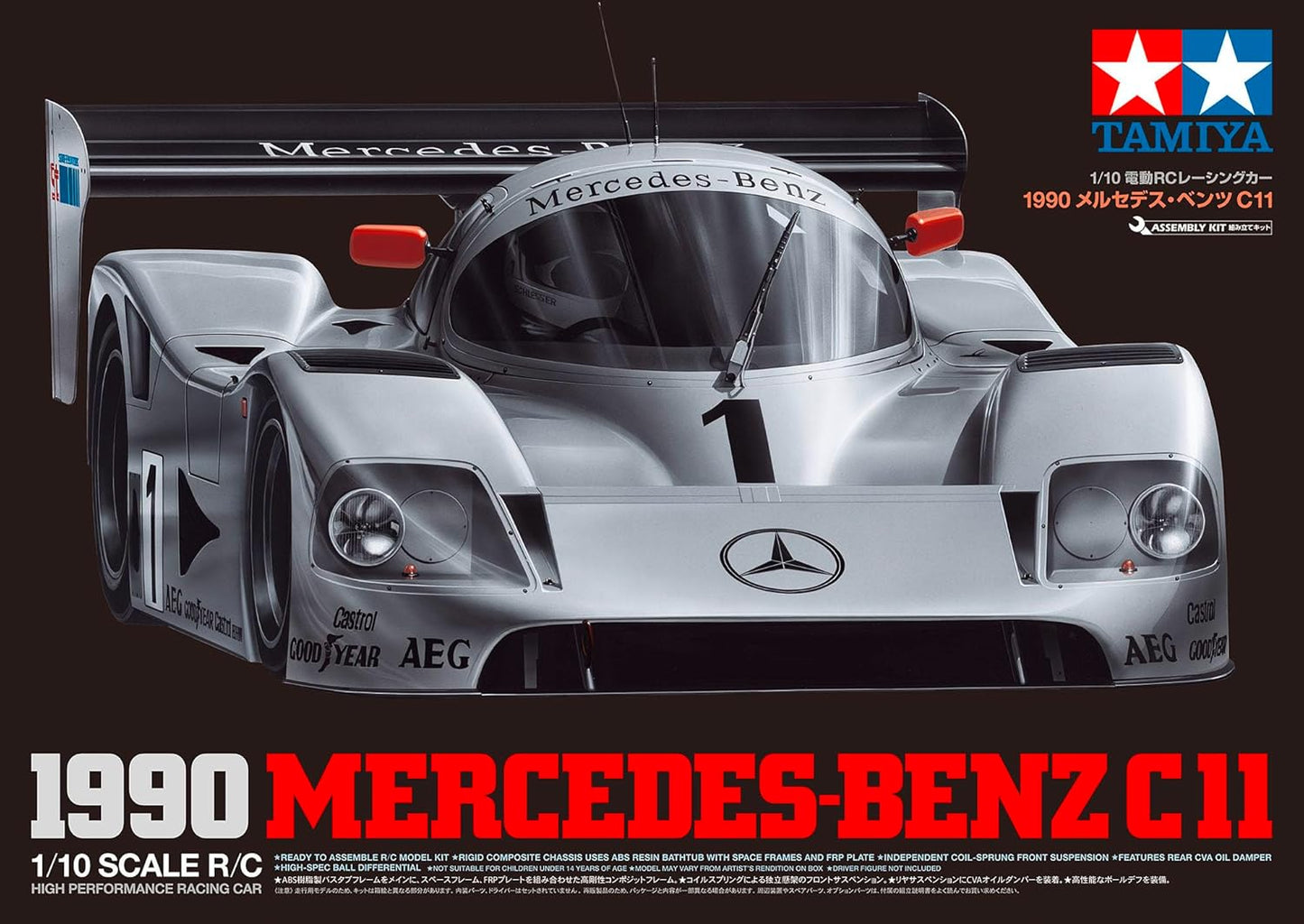 Tamiya 1/10 1990 Mercedes-Benz C11 2WD On-Road RC Car Kit – Limited Edition Group C Replica