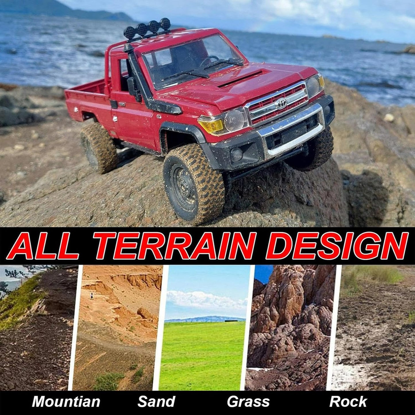 WPLDEWAN 1/12 Scale Toyota Land Cruiser MN82 4WD RC Rock Crawler