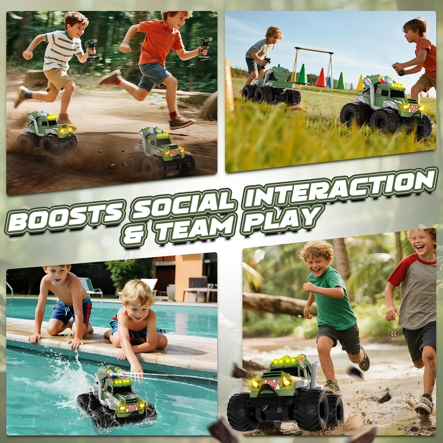 UFOLED 1/18 Amphibious Waterproof Monster Truck – 4WD Ready-to-Run