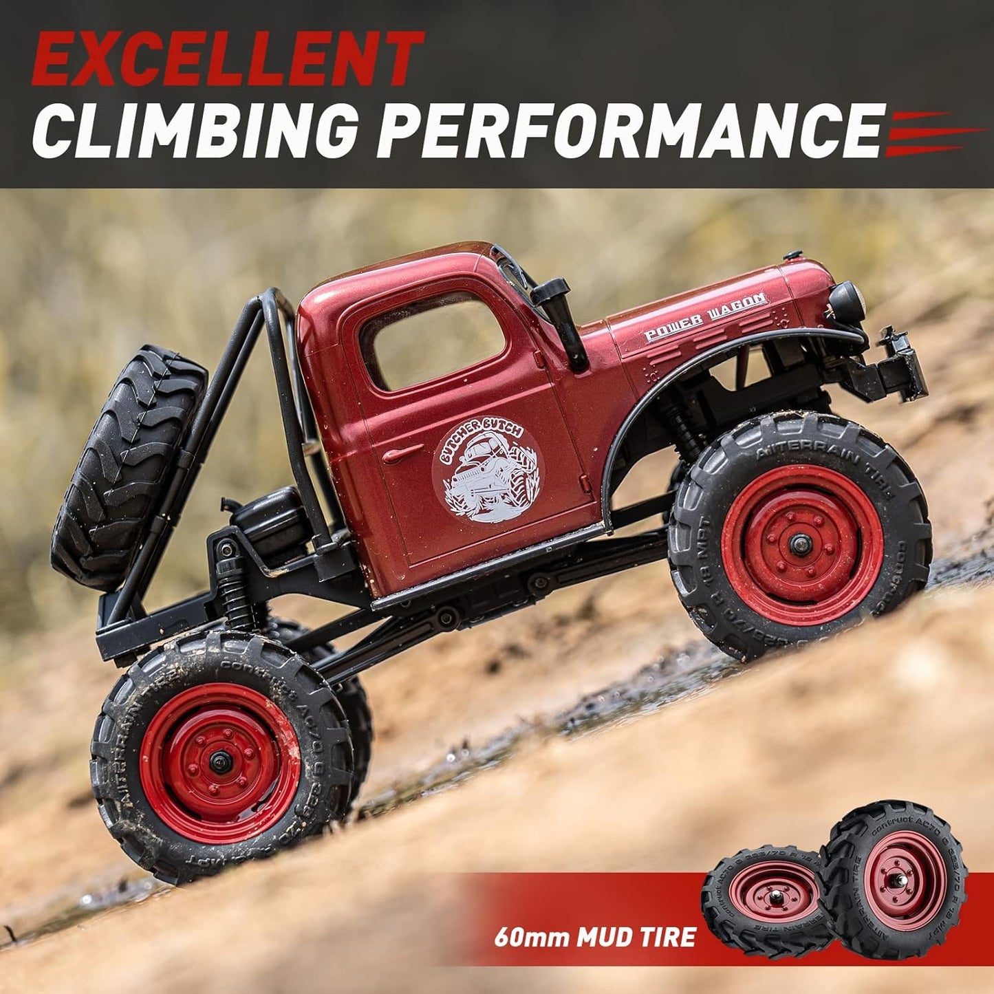 BEEZRC FMS 1/24 Scale FCX24 Power Wagon 4WD RC Rock Crawler