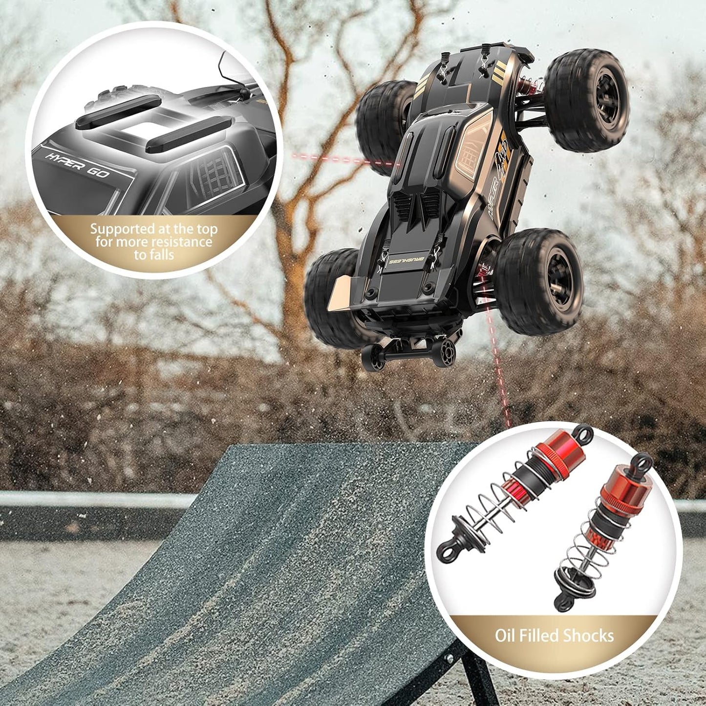 HYPER GO H16BM 1/16 Brushless Off-Road RC Truck – 4WD High-Speed Remote Control Car