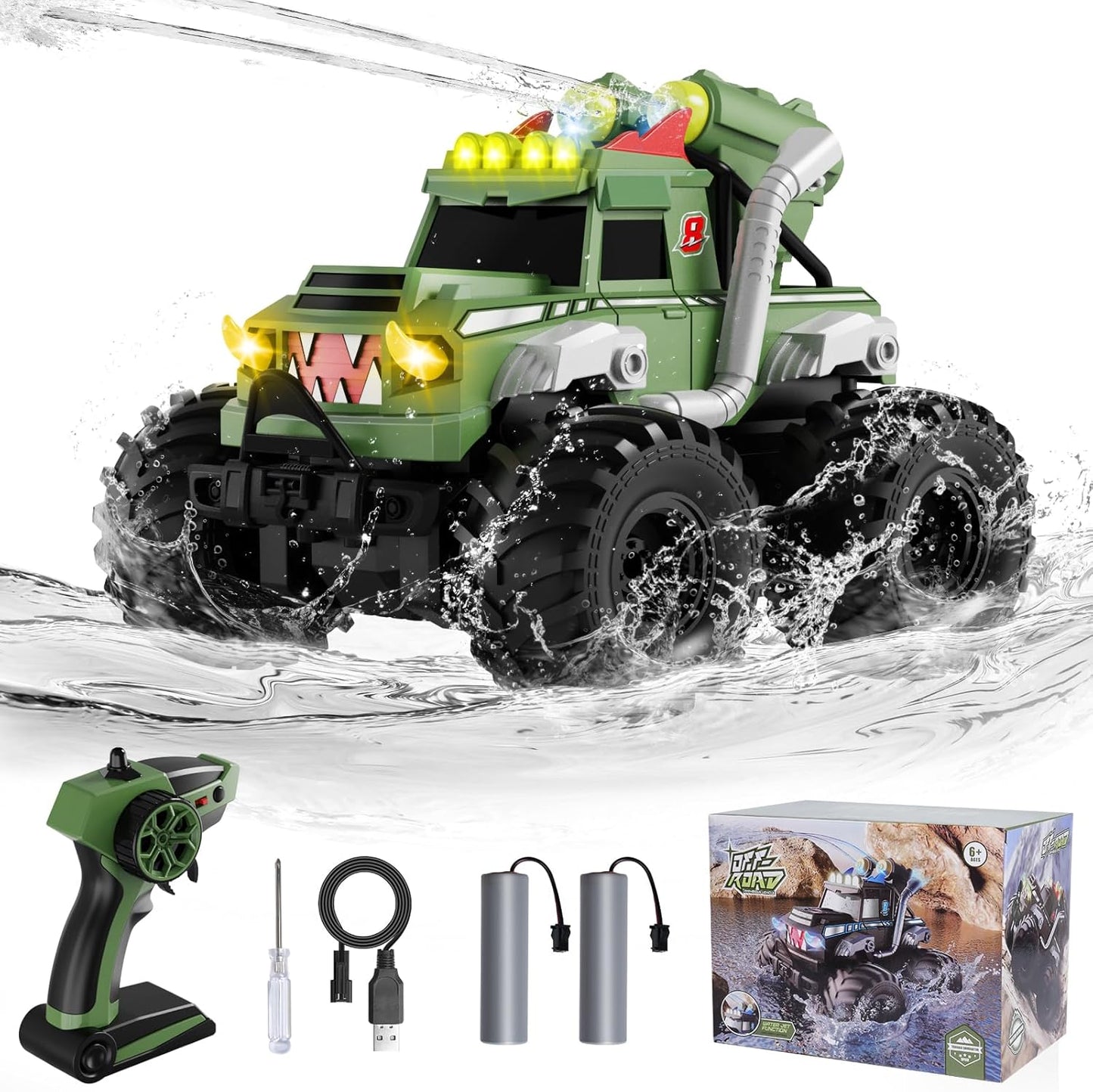 UFOLED 1/18 Amphibious Waterproof Monster Truck – 4WD Ready-to-Run