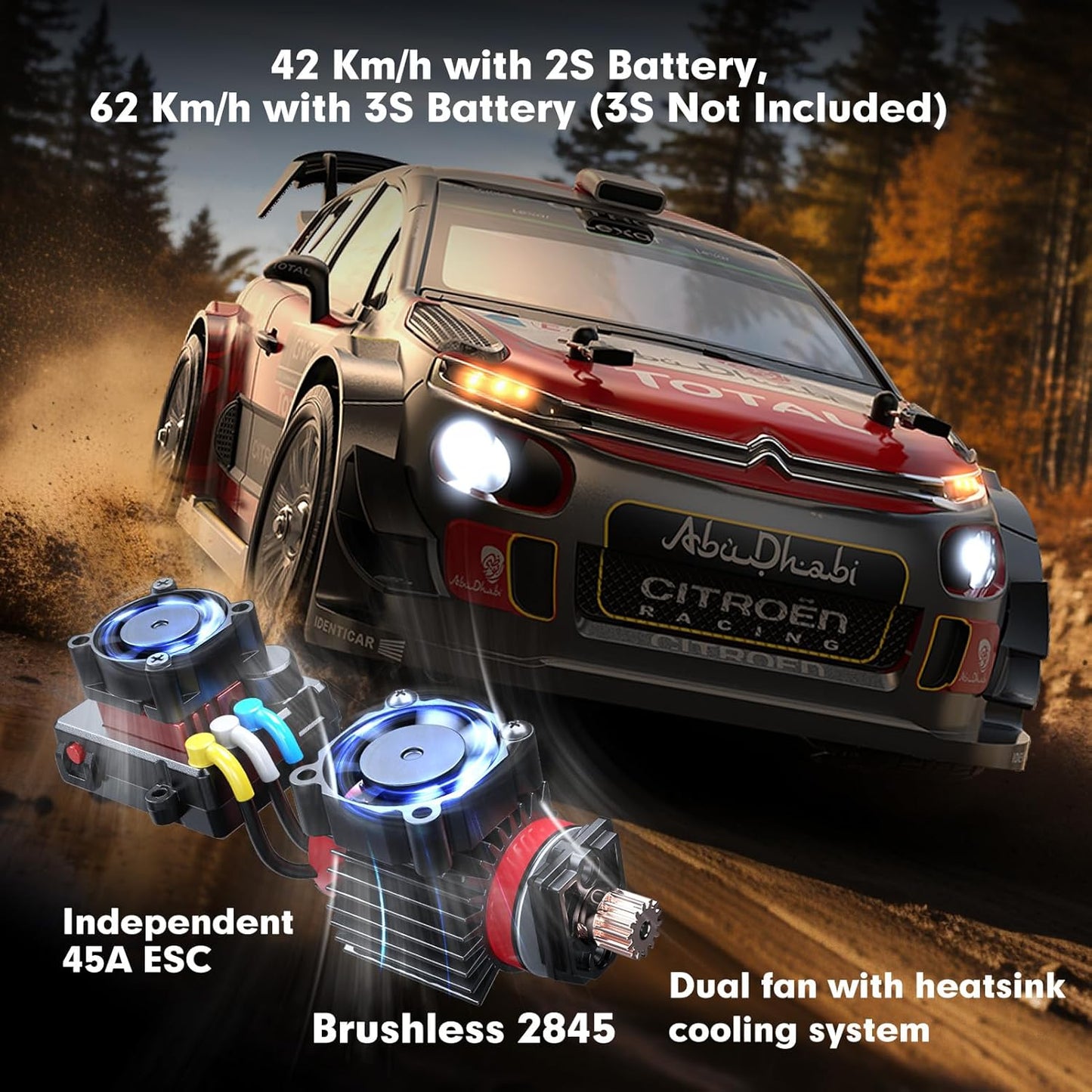 MJX 14303 Citroën C3 1/14 Scale Brushless RC Drift Car (38+ mph)