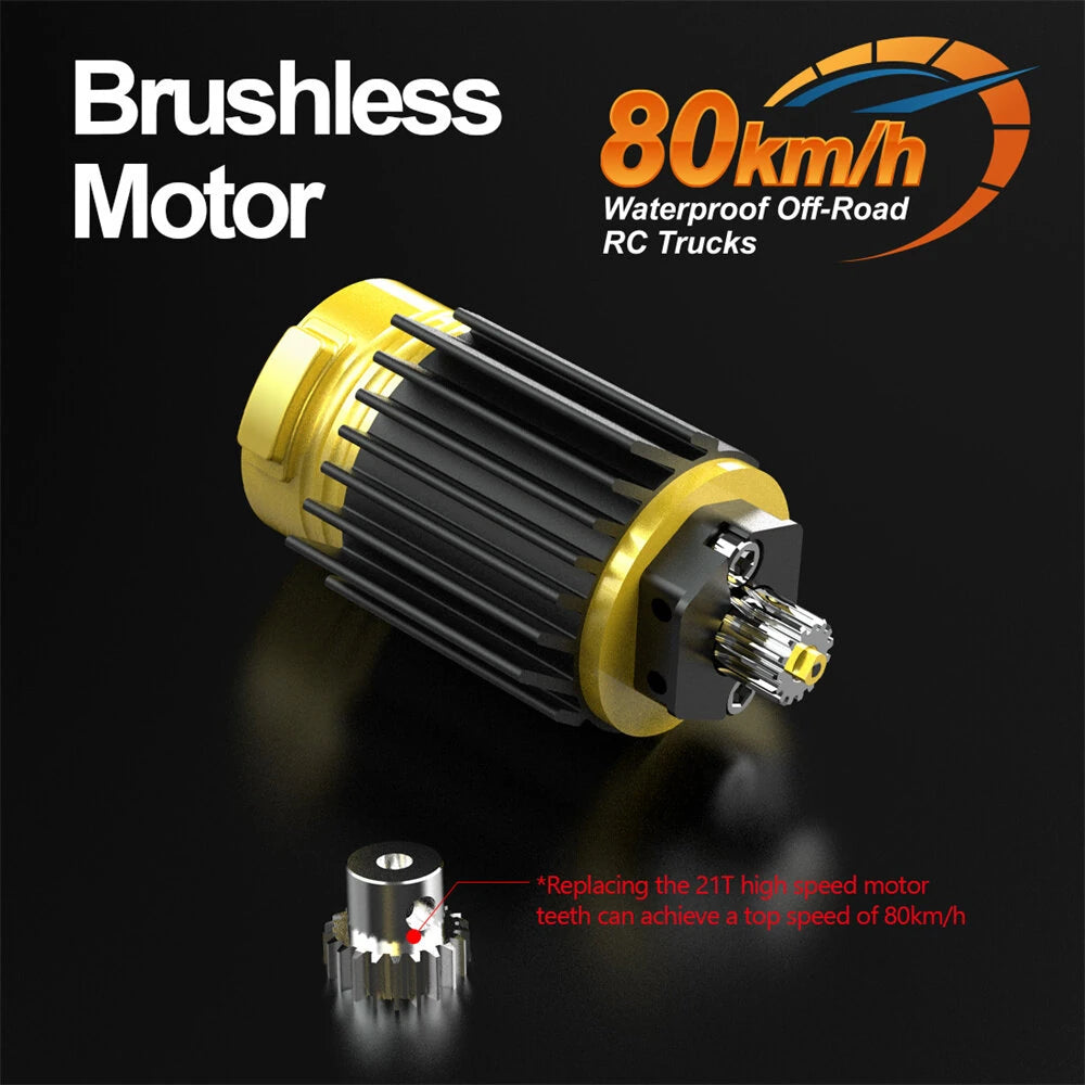 JIUSI MT14R 1/14 4WD Brushless Off-Road Truck – 80 km/h Ready-to-Run Speed Beast